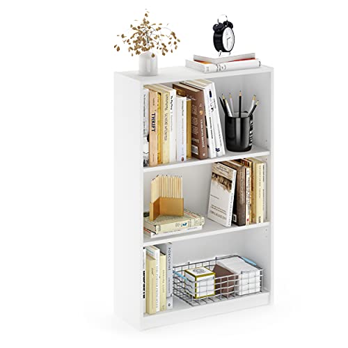 Casafoyer Furinno JAYA Simple Home 3-Shelf Bookcase, White | (2 Units)