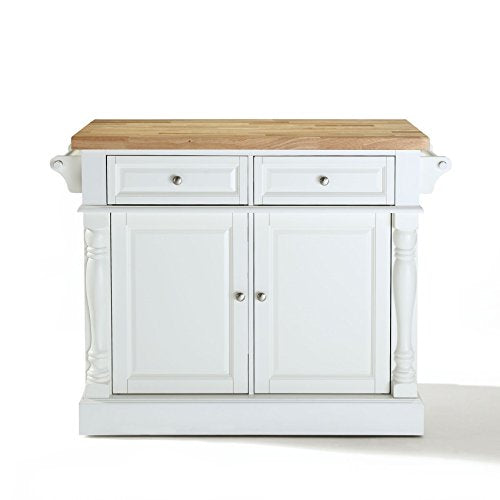 Casafoyer Sturdy Hardwood Kitchen Island | Butcher Block Top | Ample Storage | Elegant & Practical