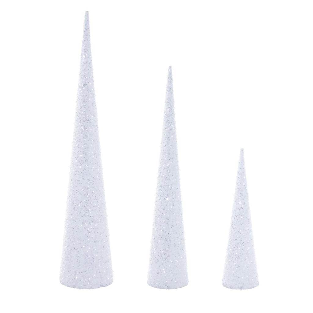 Casafoyer 15”/24”/30” Champagne Cone Tree 3/Assrtd - (Pack Of 2)