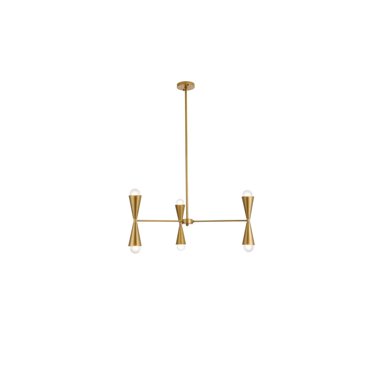 Cade 34 inch pendant in brass