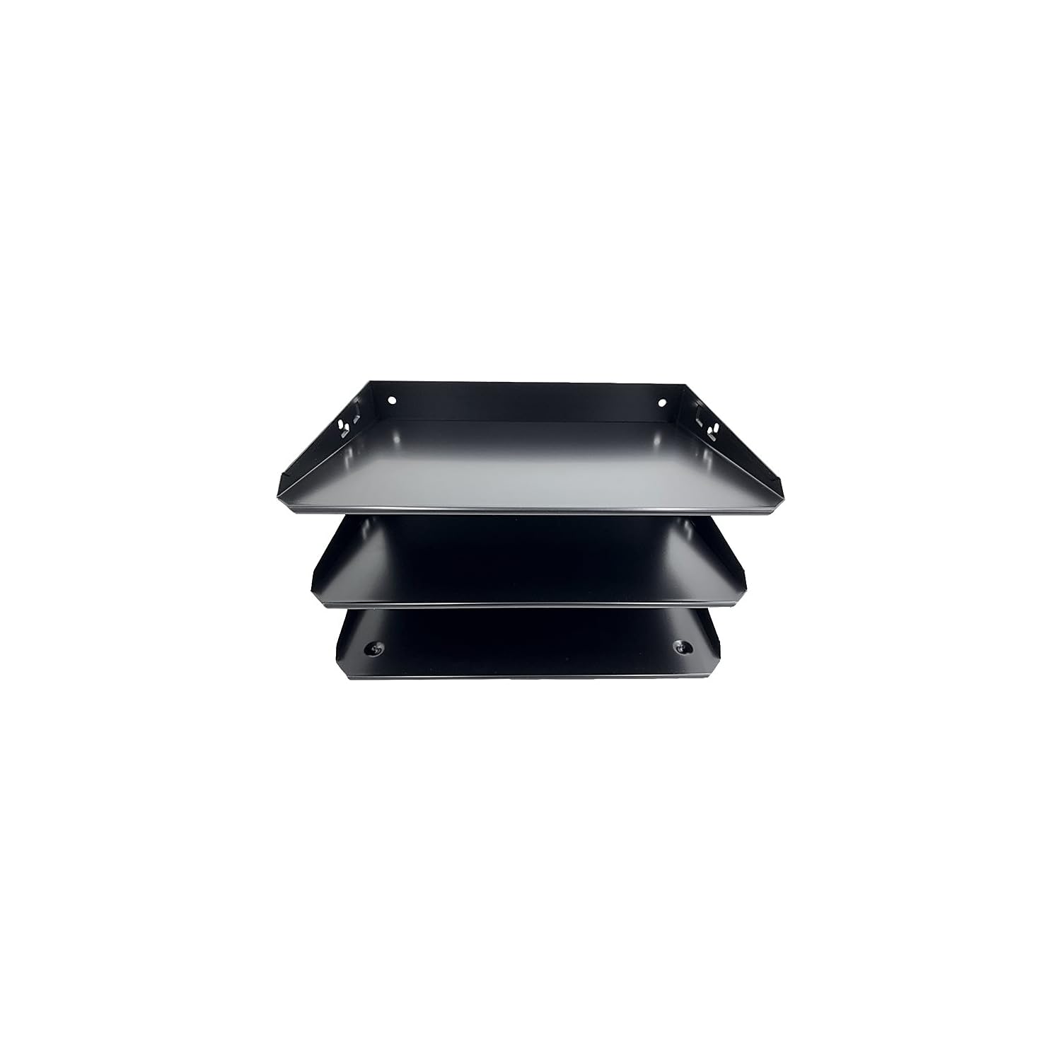 Huron Horizontal Slots Desk Organizer - 6 Compartment(s) - 6 Height x 12??Width x 8.8??Depth - Durable - Black - Steel - 1 Each