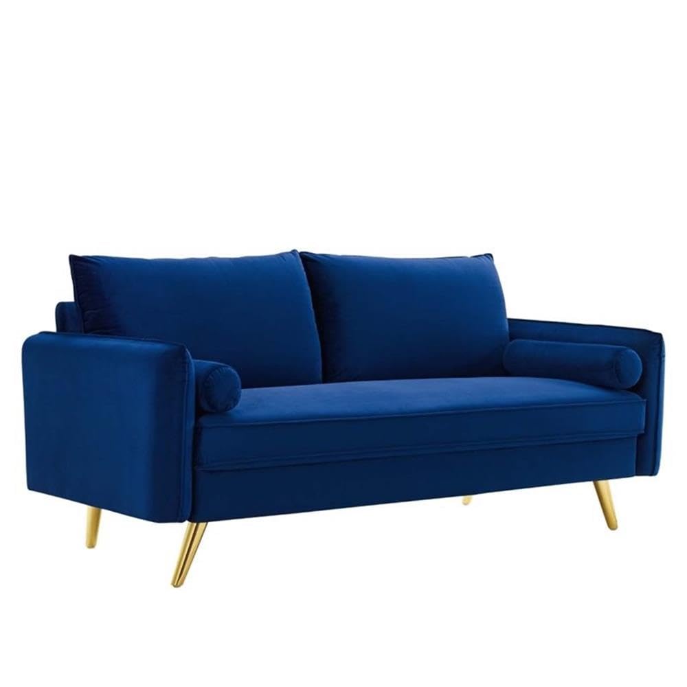 Revive Performance Velvet Sofa Navy