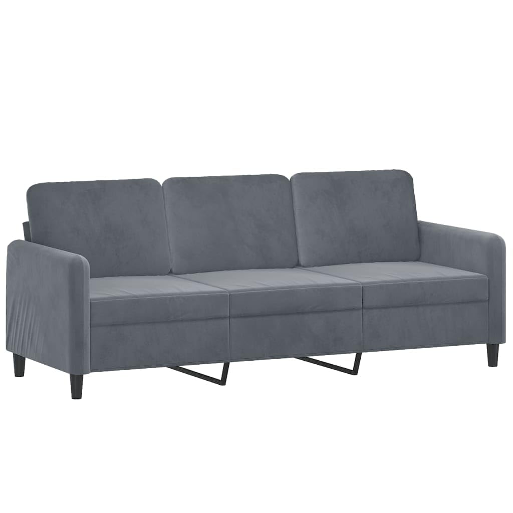 vidaXL 3-Seater Sofa Dark Gray 70.9 Velvet"