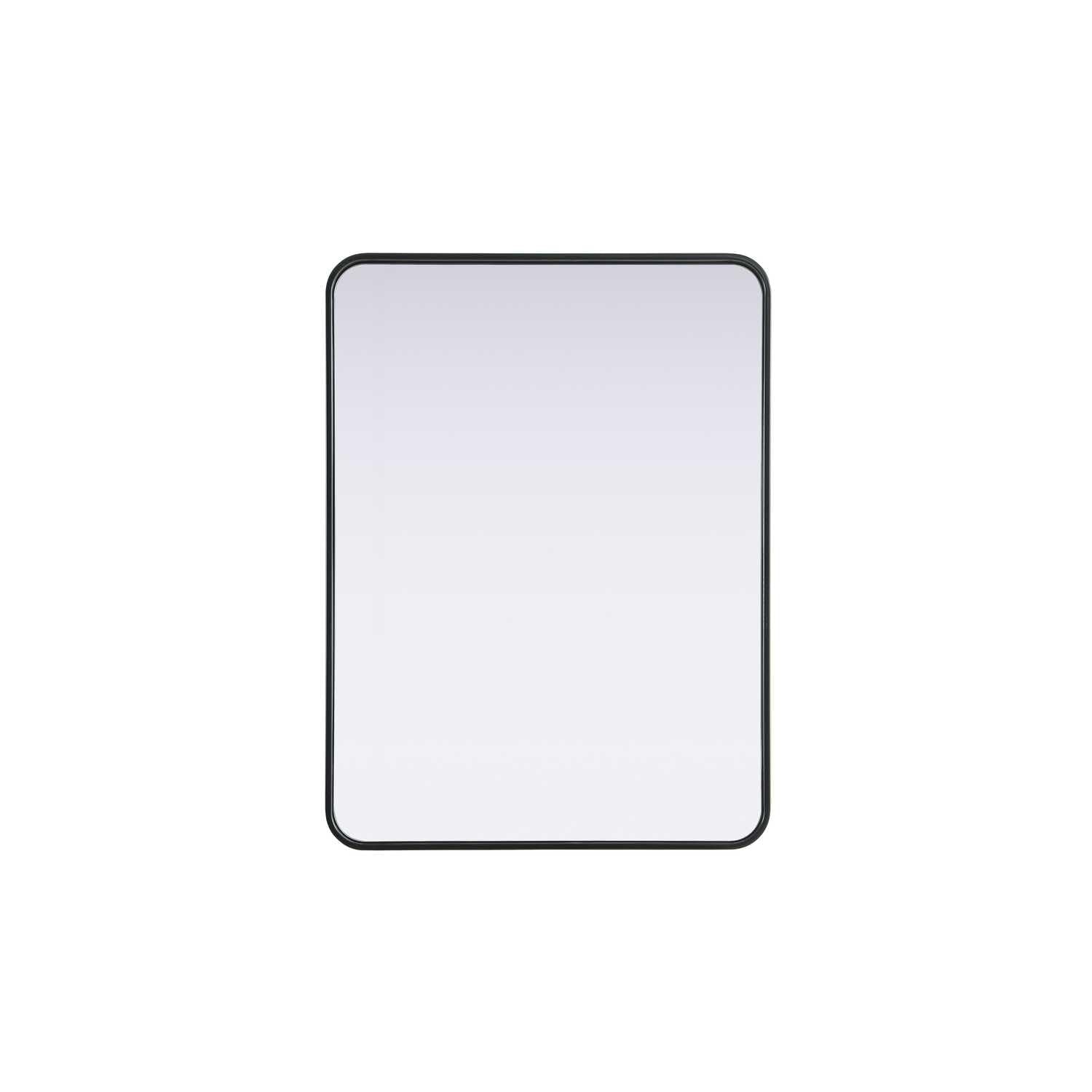 Contour Metal Rectangle Mirror 24x32 in Black