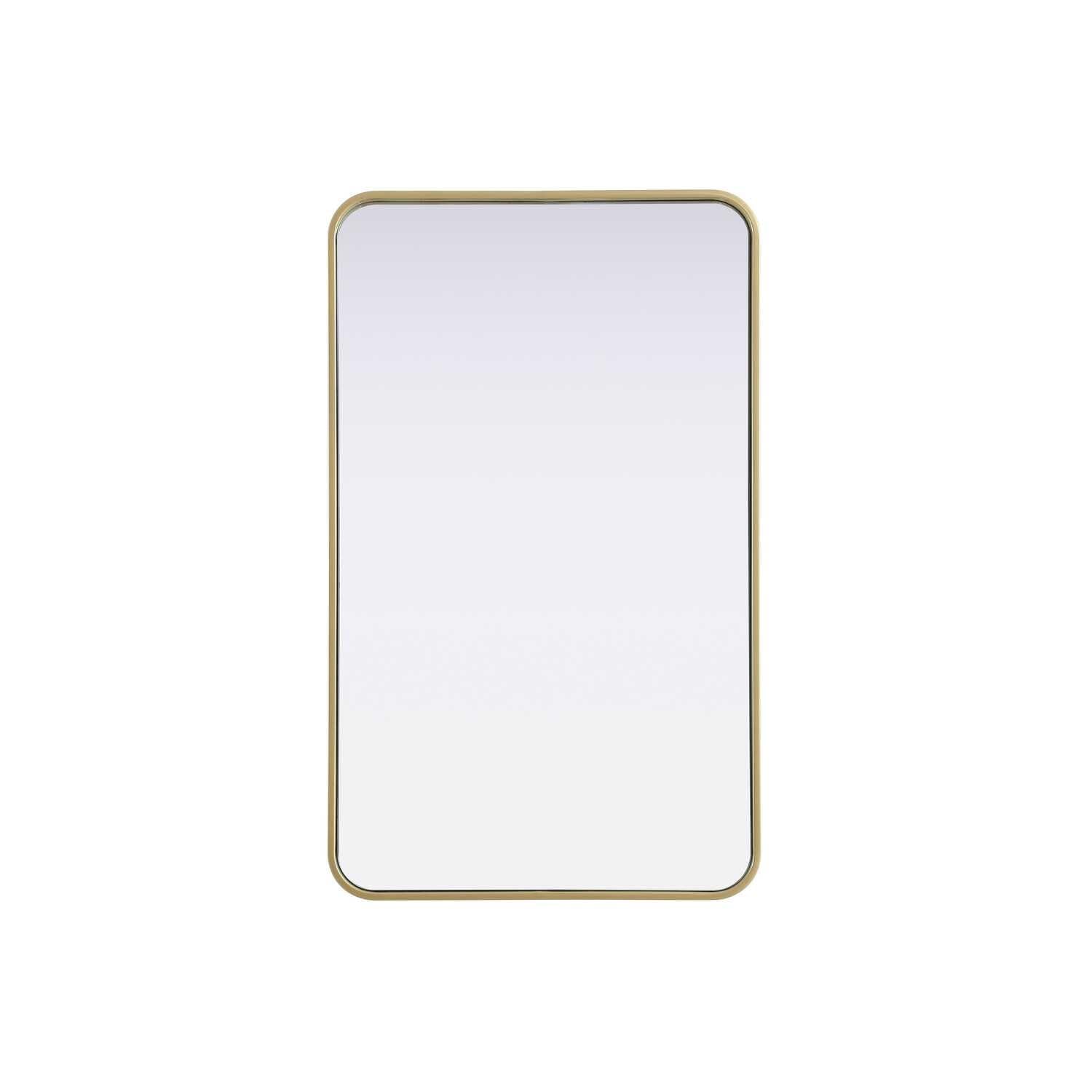 Contour Metal Rectangle Mirror 22x36 in Brass