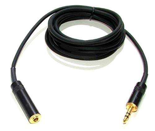 Ultra-Premium Audiophile mono/stereo 3.5mm (1/8 inch) double shielded stereo extension cable with Rean premium connectors
