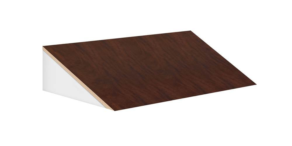 Sloping Hood - for 12 Inches Wide - 21 Inch Deep Designer Wood Locker - 3 Wide - Mahogany
