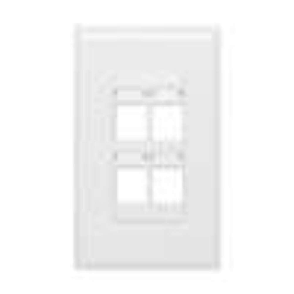 3 Jack Gang Plate-White