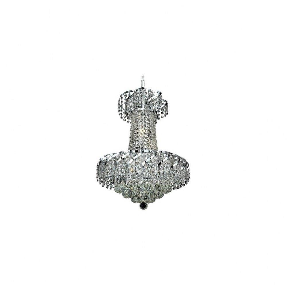 Belenus 6 light Chrome Pendant Clear Royal Cut Crystal