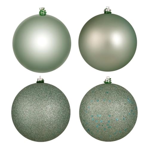 Casafoyer 4” Frosty Mint 4 Finish Orn Asst 12/Box - (Pack Of 2)