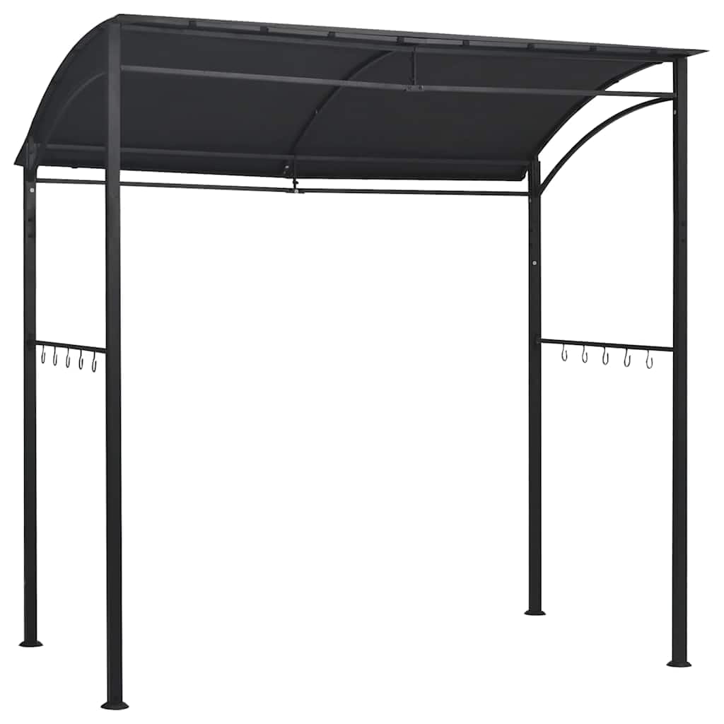 vidaXL BBQ Gazebo 7.1x4.9x7.2 Anthracite Steel