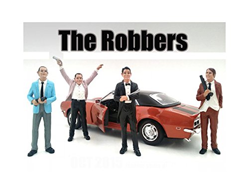 The Robbers 4 Piece Figure Set For 1:18 Scale Models by American Diorama