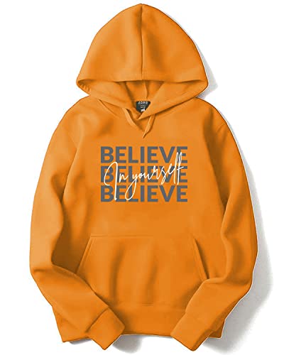 ADRO Men's Cotton Neck Hooded Sweatshirt (H22-M-INV-MU_Mustard_L)