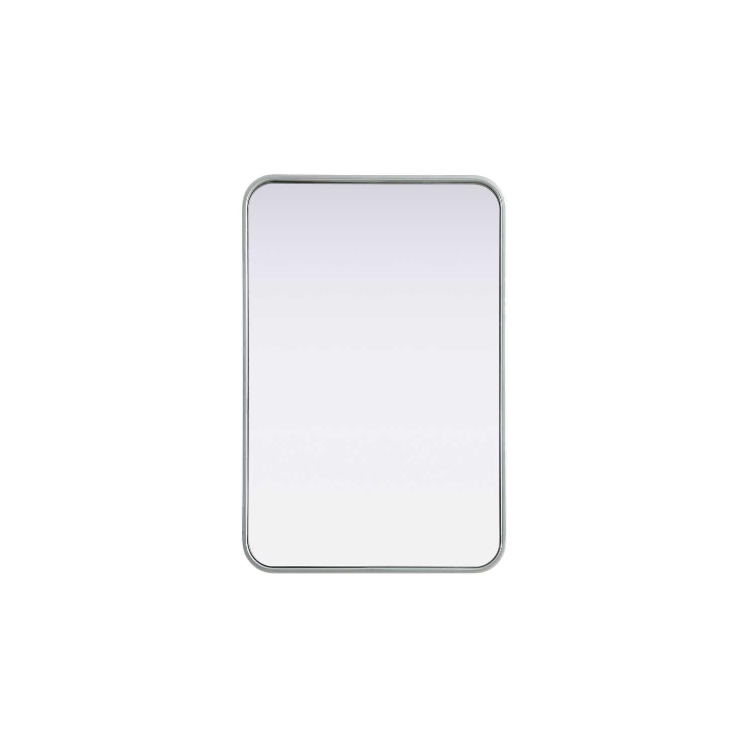 Contour Metal Rectangle Mirror 20x30 in Silver