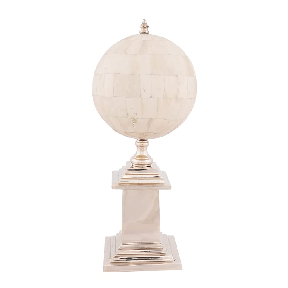 Bone Globe With Aluminum Base