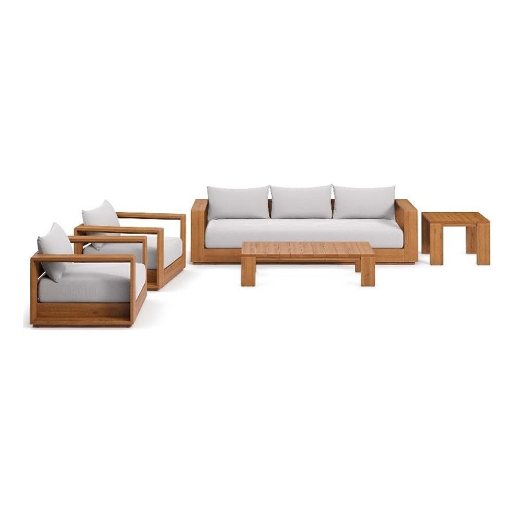 Tahoe Outdoor Patio Acacia Wood 5-Piece Furniture Set