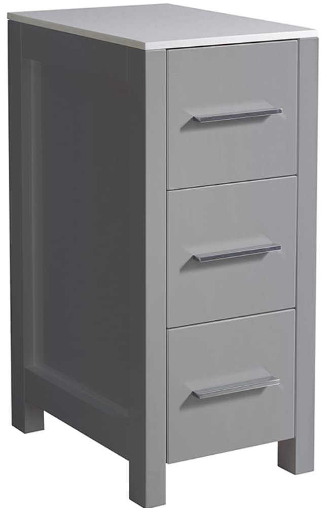 Fresca Torino 12 Gray Bathroom Linen Side Cabinet