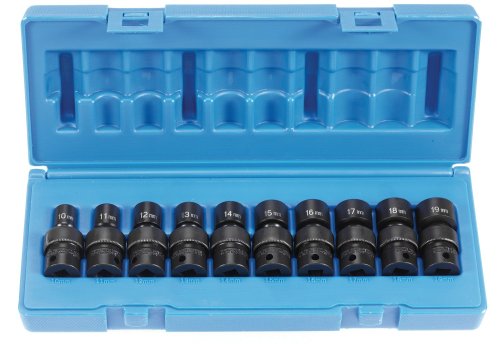 Grey Pneumatic (1210Um) 3/8 Drive 10-Piece Universal Metric Socket Set
