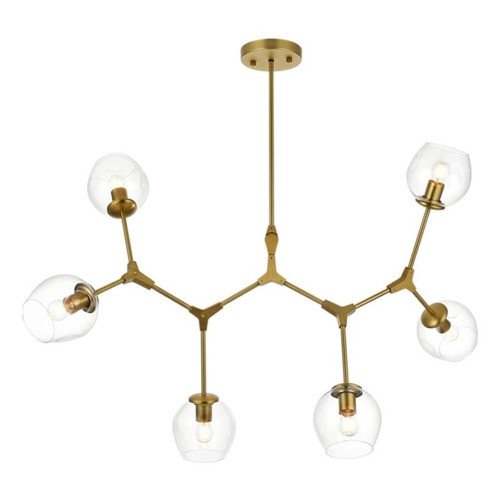Elegant Lighting Cavoli 49 Inch Chandelier In Brass