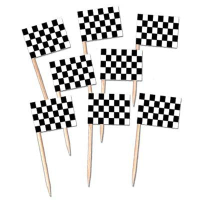 Checkered Flag Picks (Pack of 12)