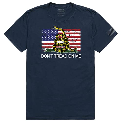 Tac. Graphic T, Flag 2 w/Gadsden, Navy, L