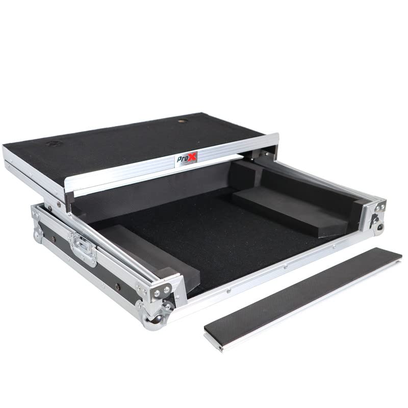 Prox Flight Case For Pioneer Ddj-Rev1 Digital Controller With Sliding Laptop Shelf - High-Density Protective Foam For Interior S