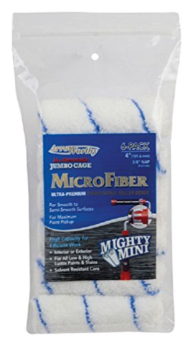 Arroworthy Barracuda Microfiber 3/8 In. X 4 In. W Jumbo Paint Roller Cover For Smooth To Semi-Smooth Surfaces