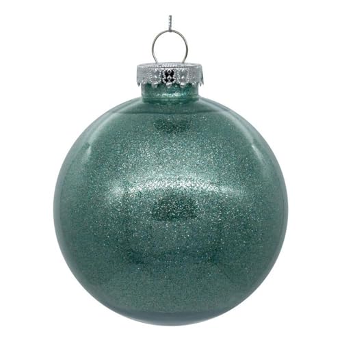 Casafoyer 6” Frosty Mint Glitter Clear Ball 4/bag - (Pack Of 2)