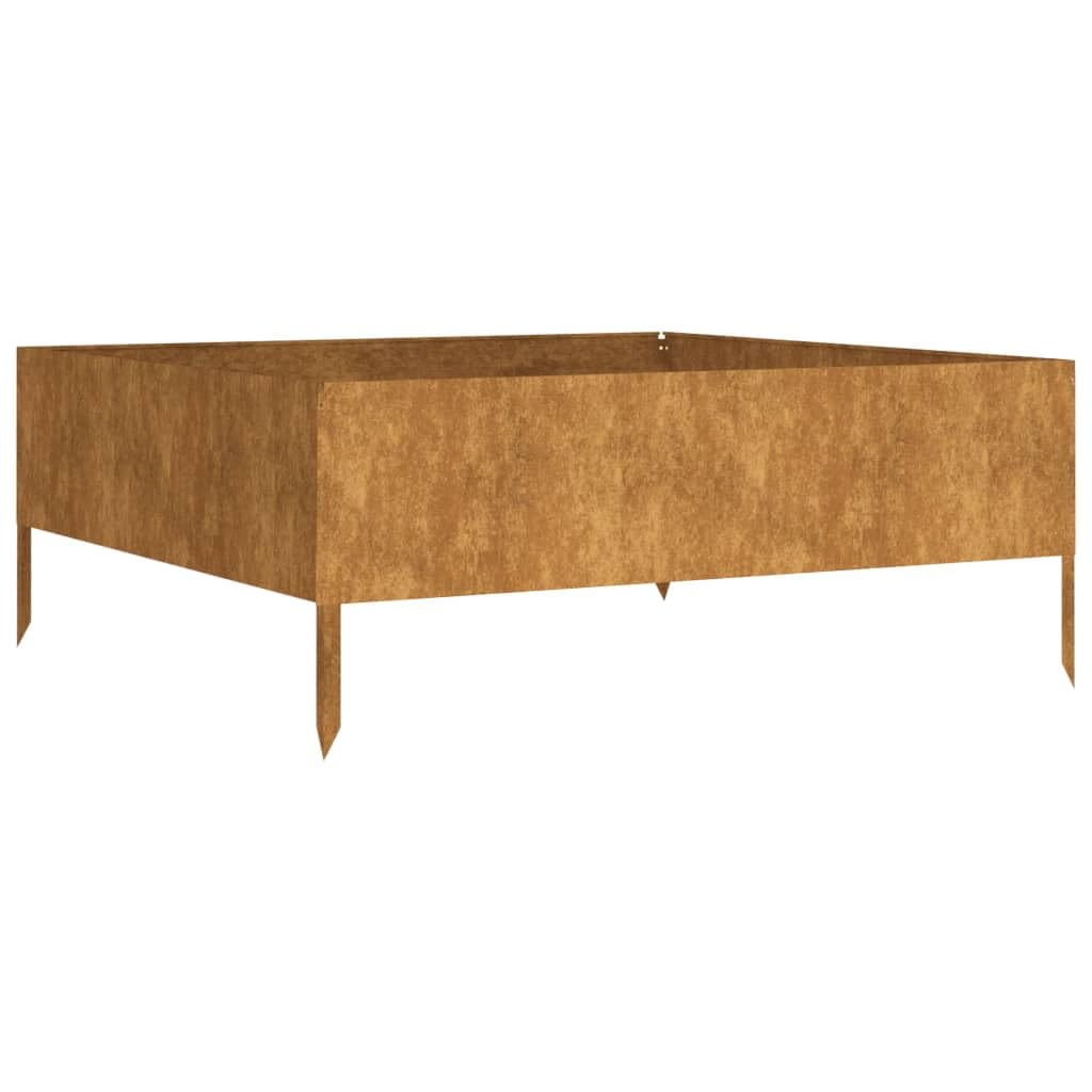 vidaXL Garden Raised Bed 39.4x39.4"x16.1" Corten Steel"