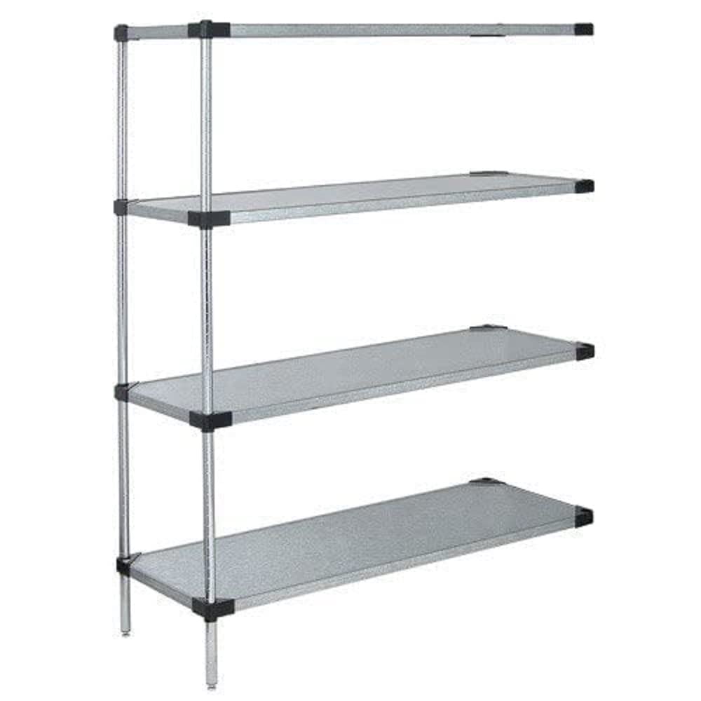 Quantum Storage Systems Galvanized 4 Solid Shelf ADD-ON KIT 63in