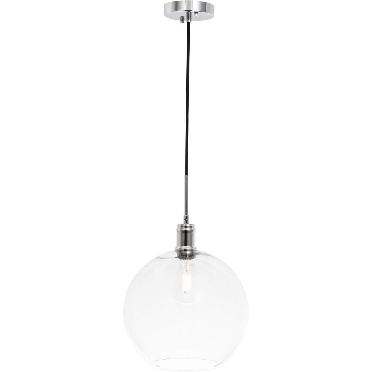 Emett 1 light Chrome and Clear glass pendant