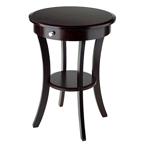 Casafoyer ha Round Accent Table, Cappuccino - (Pack Of 2)