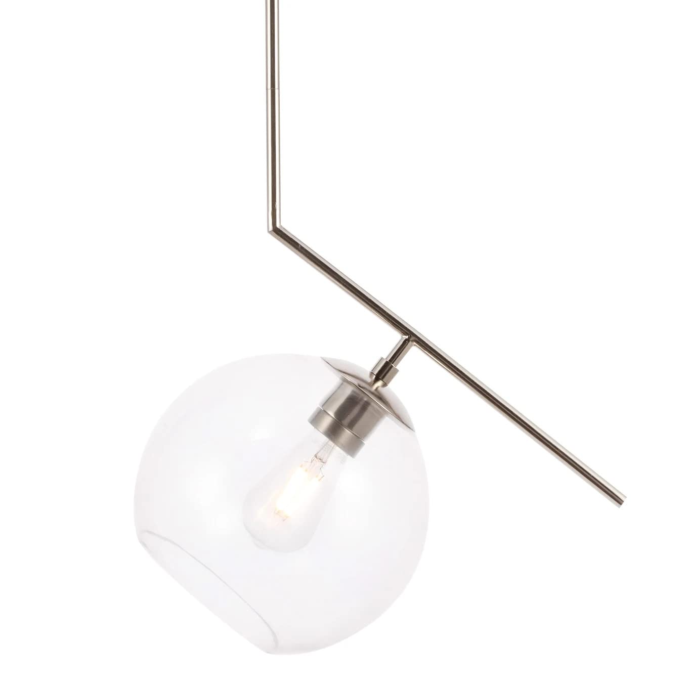 Ryland 1 light Chrome  and Clear glass pendant