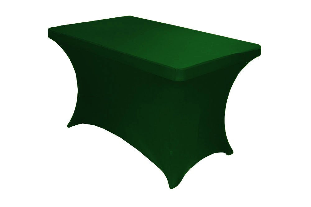 LA Linen Rectangular Spandex Tablecloth, 48 by 24 by 30-Inch, Green Emerald