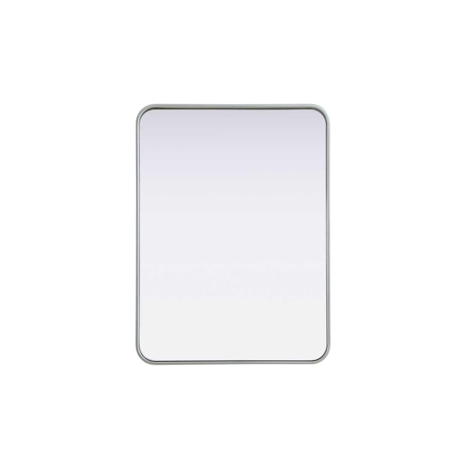 Contour Metal Rectangle Mirror 24x32 in Silver