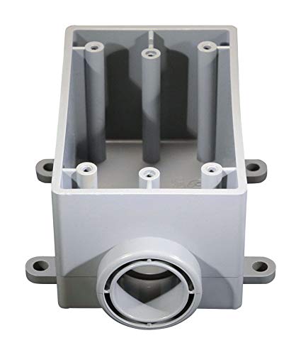 Cantex Weatherproof Box,1Gang,1 In Hub,Pvc (5133365U)