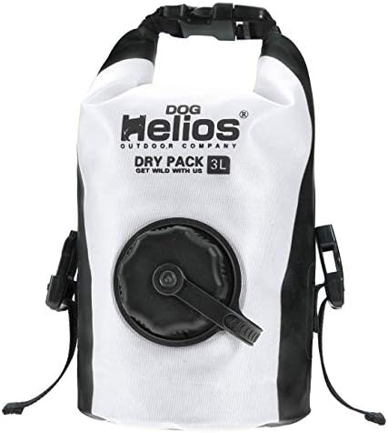 Dog Helios 'Grazer' Waterproof Outdoor Travel Dry Food Dispenser Bag- 3L/White