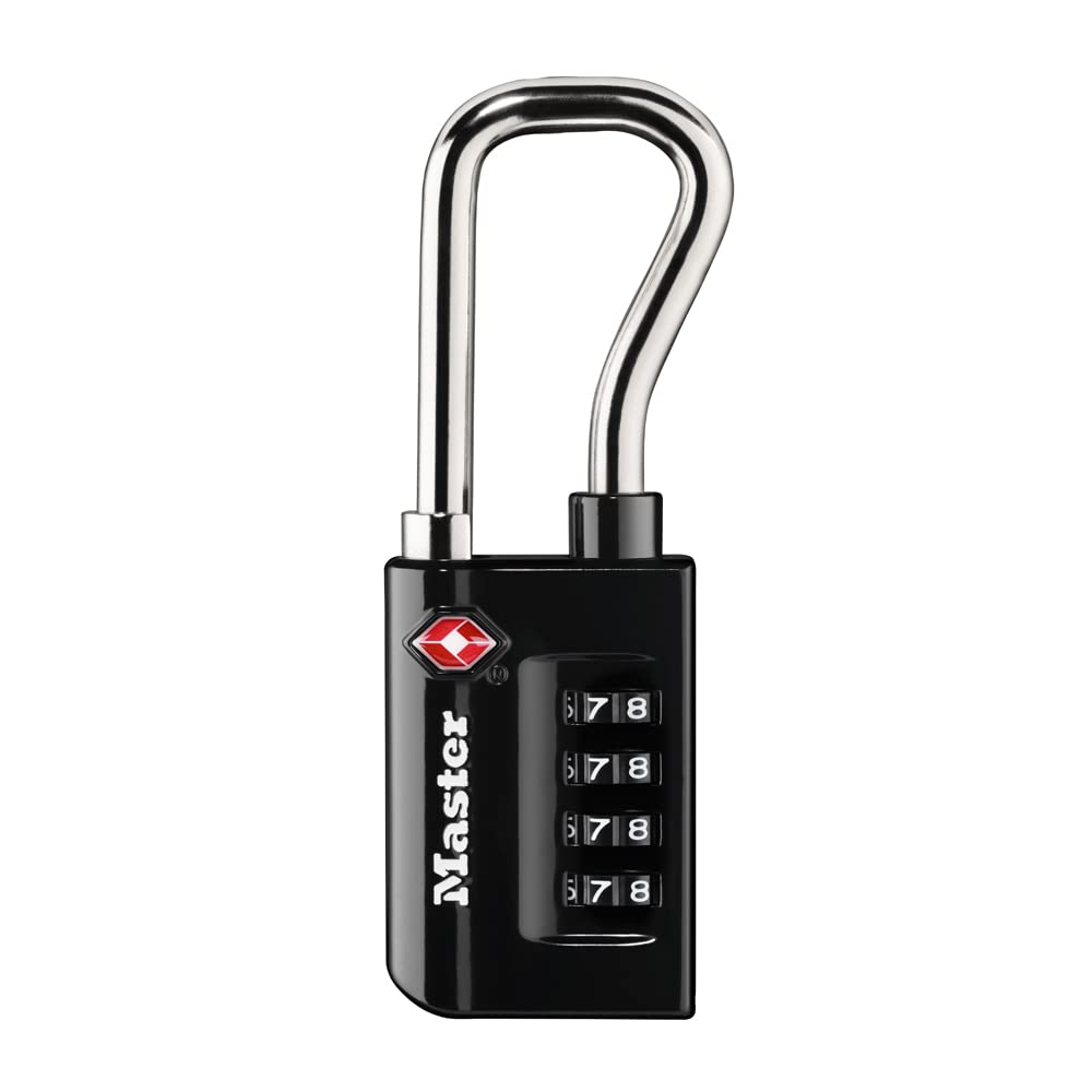 Master Lock Padlock, Set Your Own Combination Tsa Accepted Luggage Lock, 1-516 In Wide, 4696D , Black