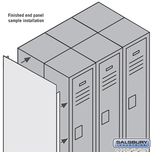 Finished Double End Panel - for 6 Feet High 21 Inch Deep Metal Locker - Tan