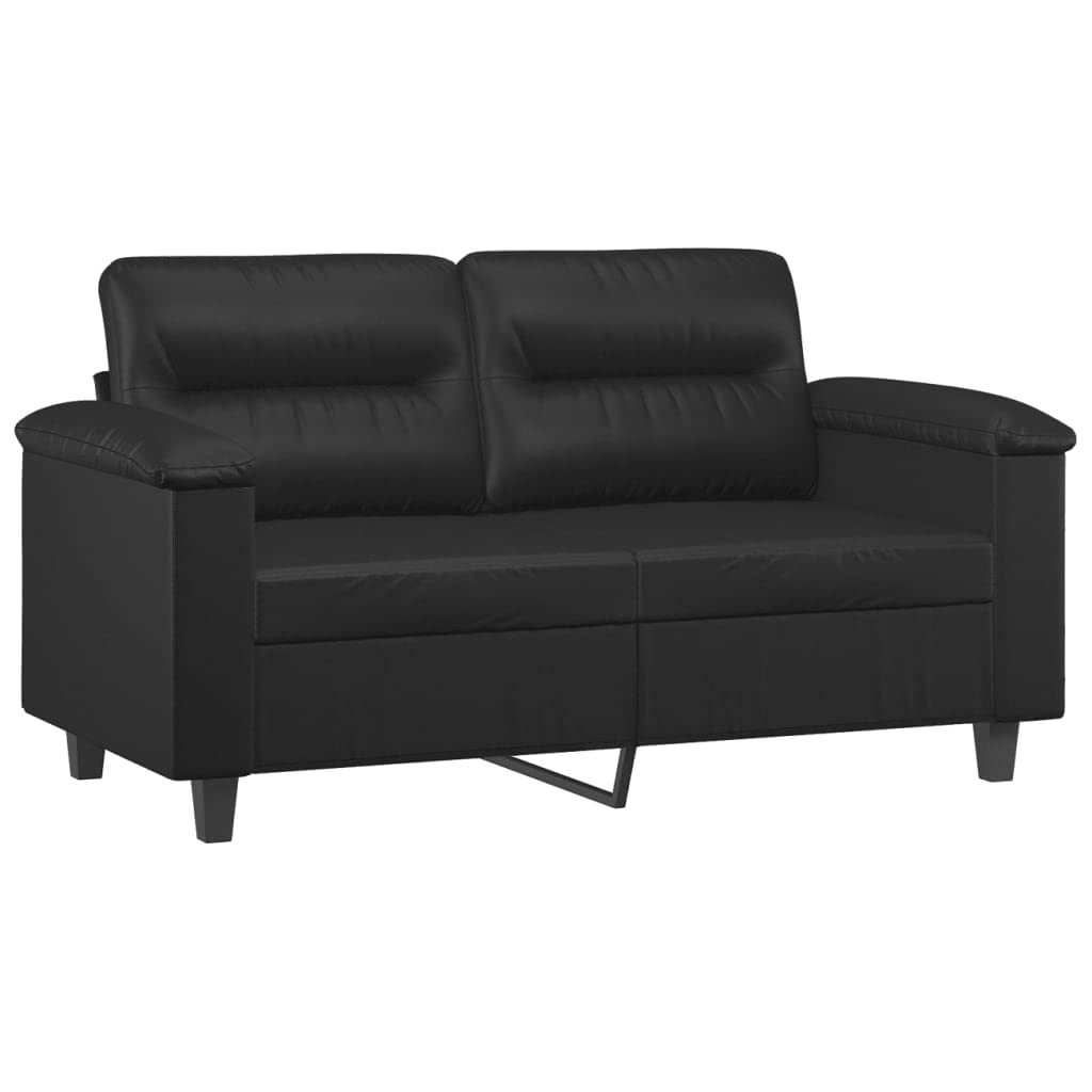 vidaXL 2-Seater Sofa Black 47.2 Faux Leather"