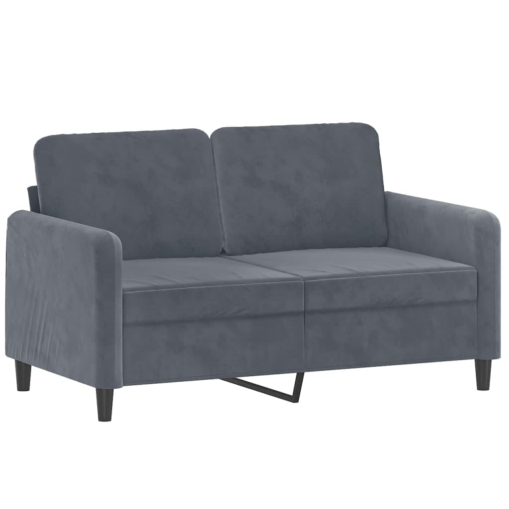 vidaXL 2-Seater Sofa Dark Gray 47.2 Velvet"