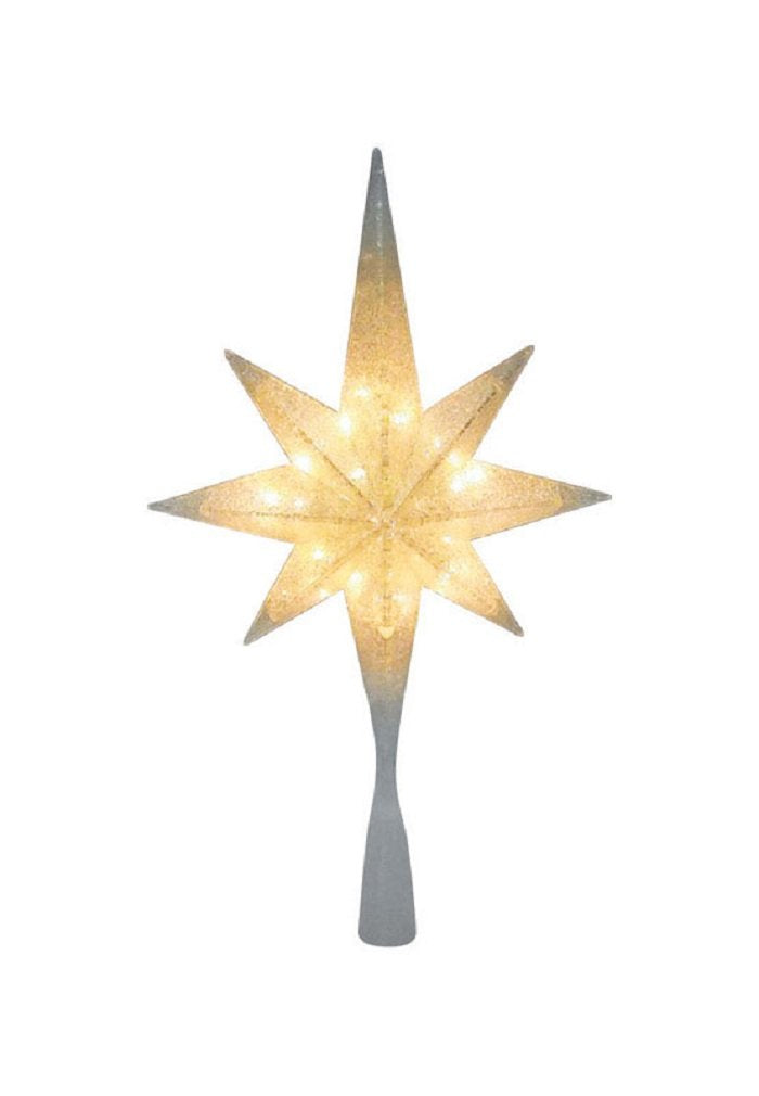 LED TREE TOP STAR WW 8PT (Pack of 1)