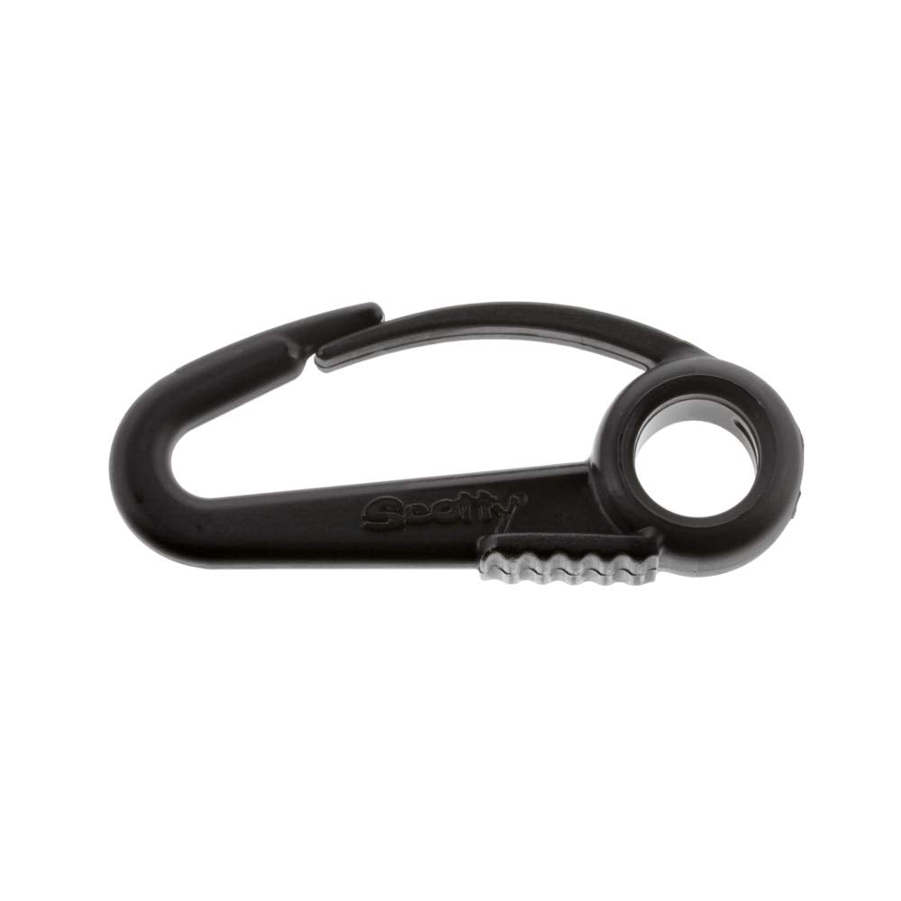 SCOTTY NYLON SNAP HOOK BLACK 6-PACK
