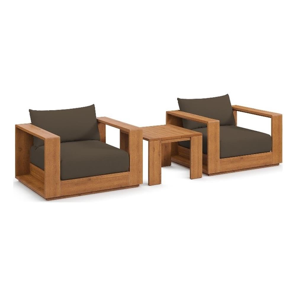 Tahoe 3-Piece Outdoor Patio Acacia Wood Furniture Set by Modway