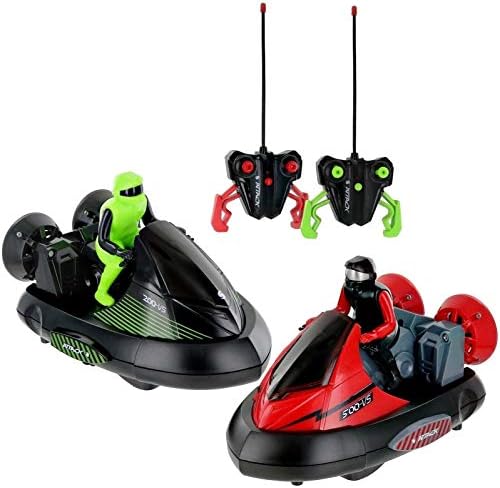 2 RC Stunt Bumper Cars with Drivers