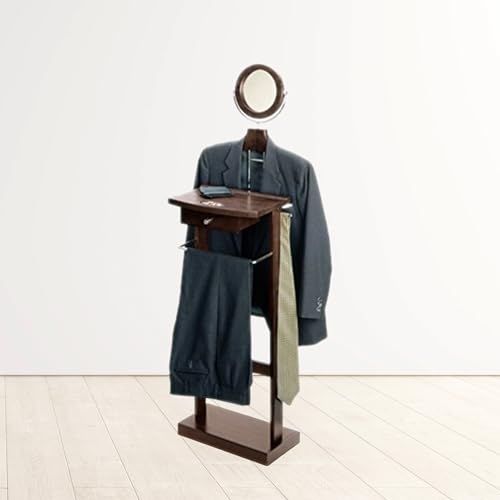 Casafoyer Wooden base Valet Stand with Drawer, Dark Espresso