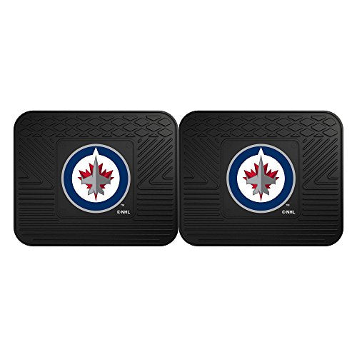 Fanmats 12409 Nhl Winnipeg Jets Rear Second Row Vinyl Heavy Duty Utility Mat, (Pack Of 2)