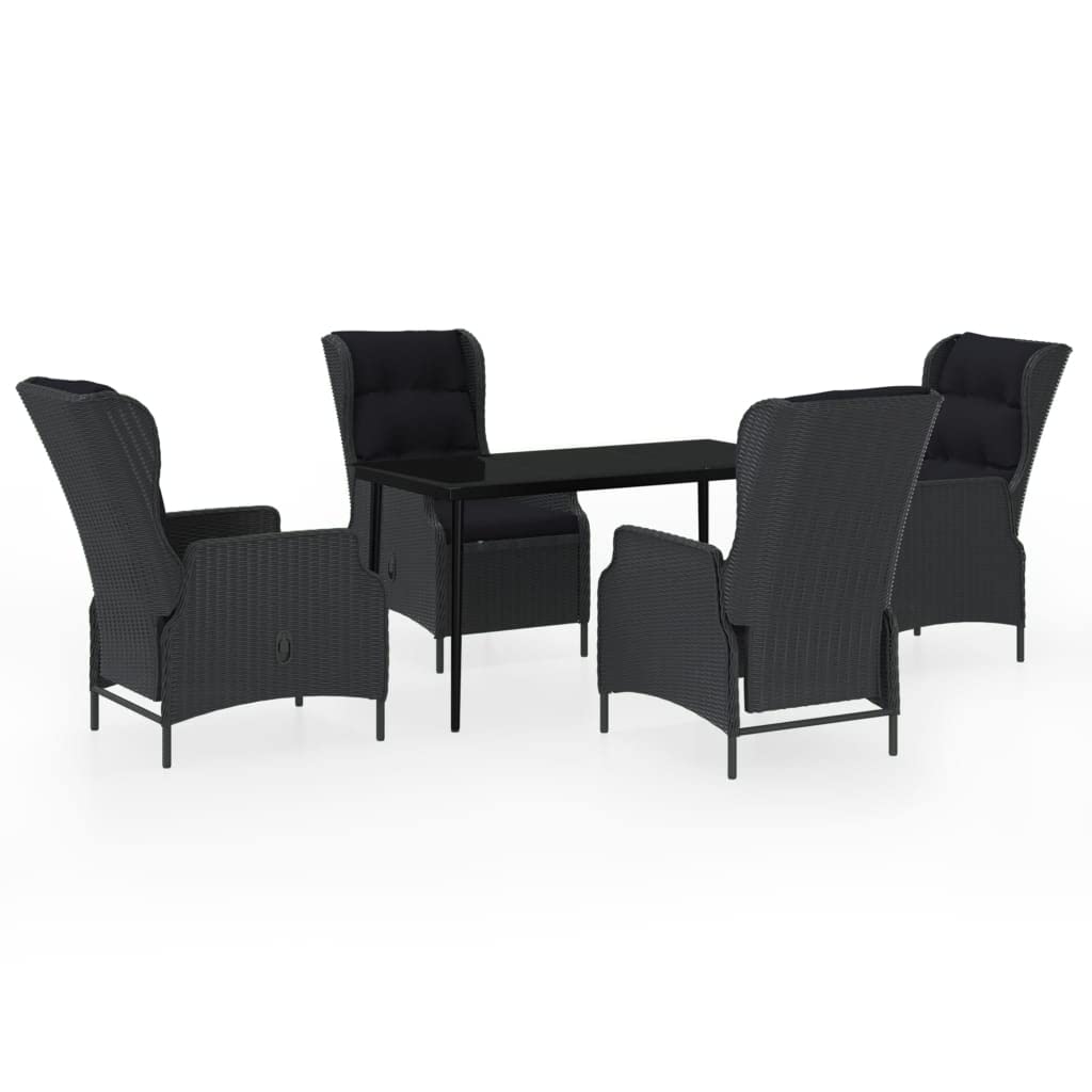 vidaXL 7 Piece Patio Dining Set Dark Gray