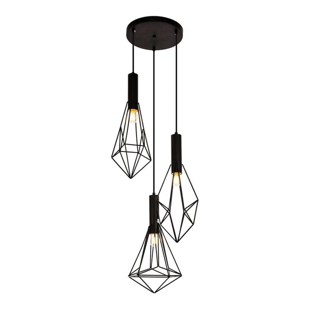 Jago Collection Pendant D16.0 H30.4 Lt:3 Black Finish