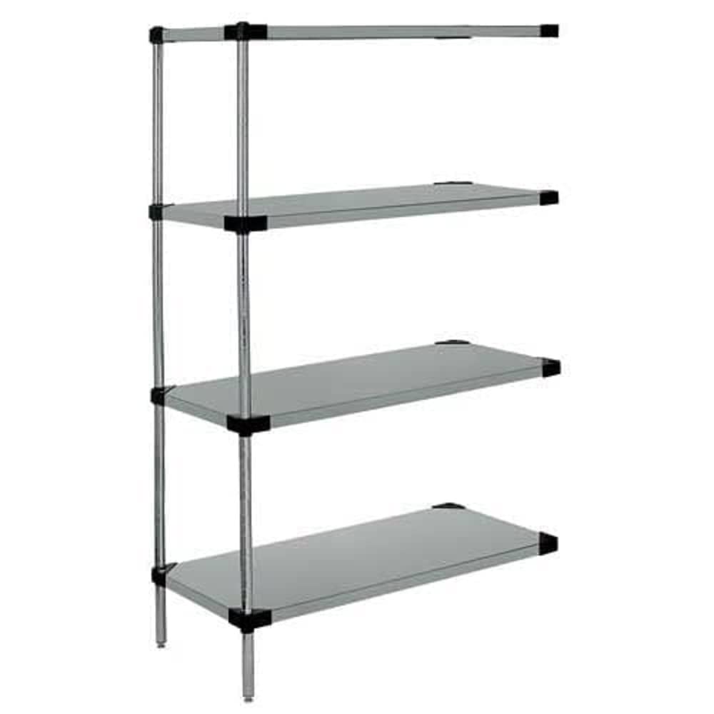 Galvanized 4 Solid Shelf ADD-ON KIT 54in